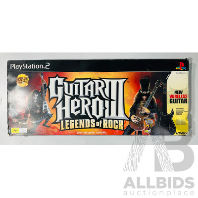 Guitar Hero III: Legends of Rock Wireless Guitar Controllers for the PlayStation 2 in Original Box