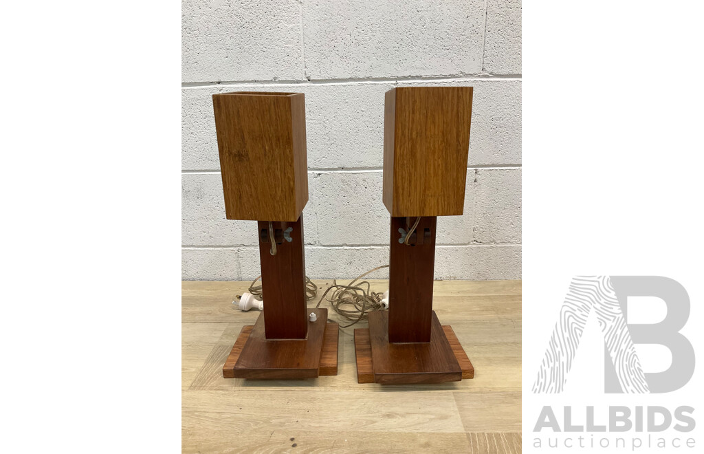 Wooden Lamps - Set of 2