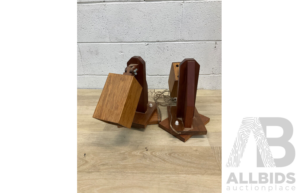 Wooden Lamps - Set of 2