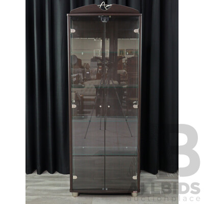 Two Door Light Up Display Cabinet by Koncept Furniture