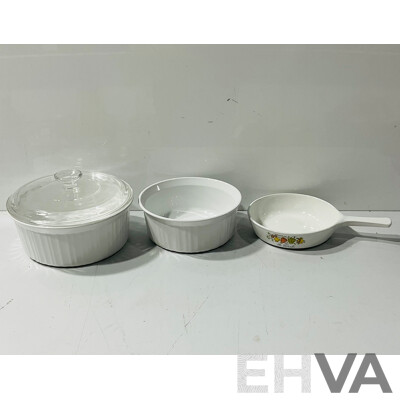 Collection Three Corning Ware Pieces