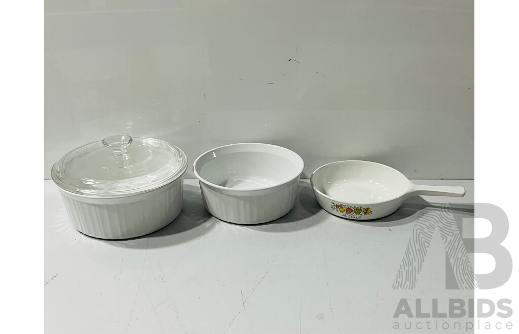 Collection Three Corning Ware Pieces