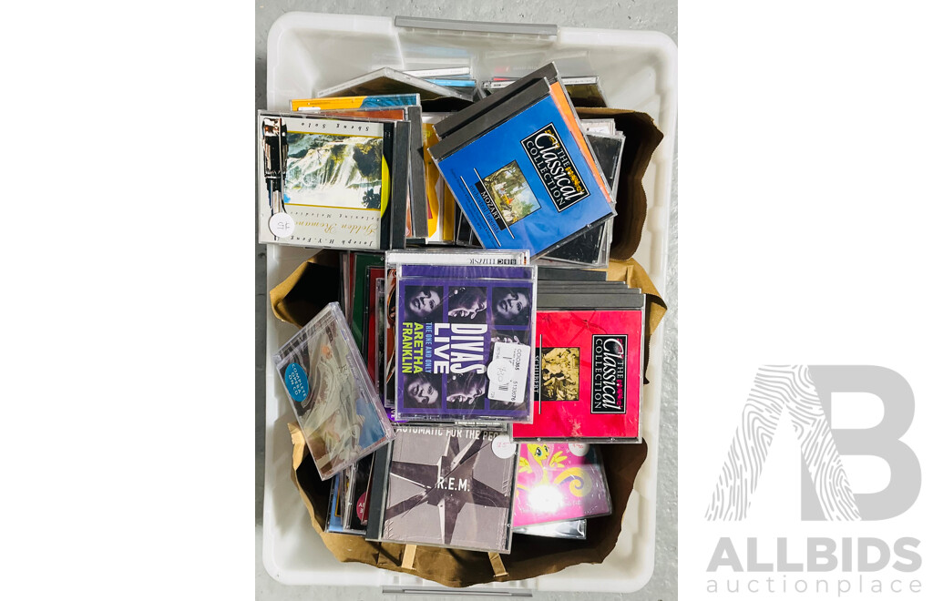 Large Collection of CDs From a Variety of Genres and Artists Including R.E.M. and Much More