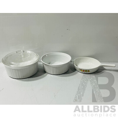 Collection Three Corning Ware Pieces