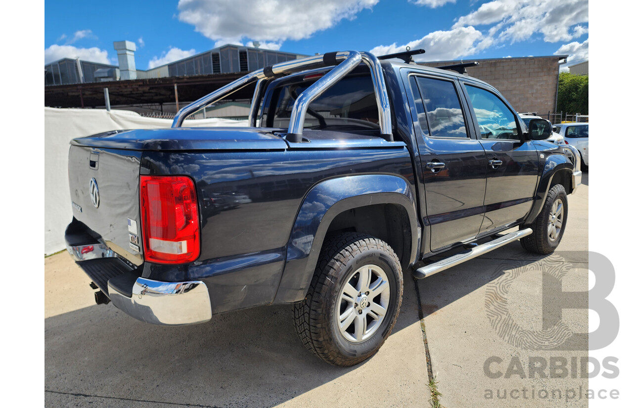 11/2012 Volkswagen Amarok Tdi420 Highline (4x4) 2H MY12.5 Dual Cab Utility Blue 2.0L