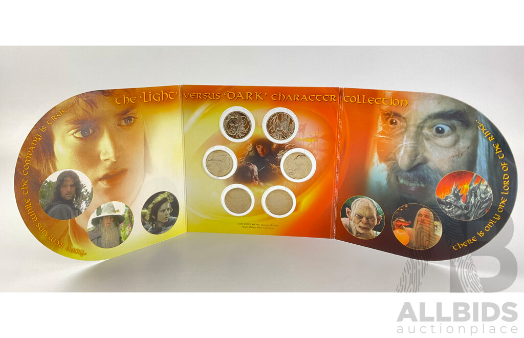 New Zealand 2003 Six Fifty Cent Coins Lord of the Rings Commemorative Set