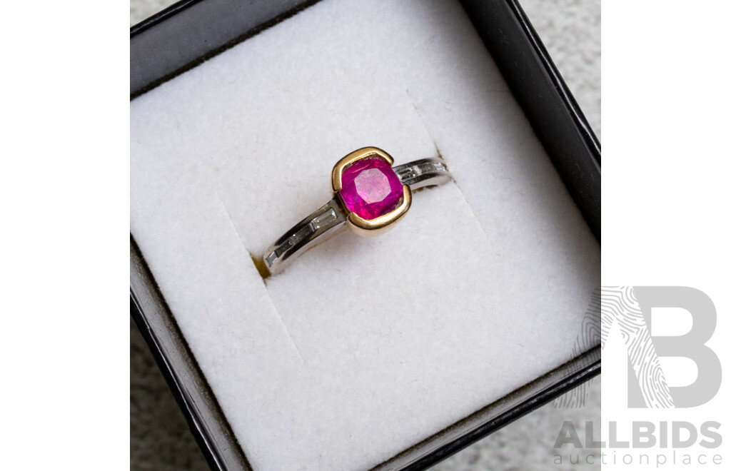 18ct Bespoke Tajikistan Ruby (Natural Untreated) Ring, R1.58CT, Size Q, 5.03 Grams