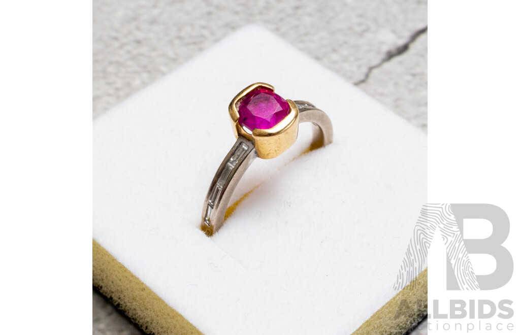 18ct Bespoke Tajikistan Ruby (Natural Untreated) Ring, R1.58CT, Size Q, 5.03 Grams