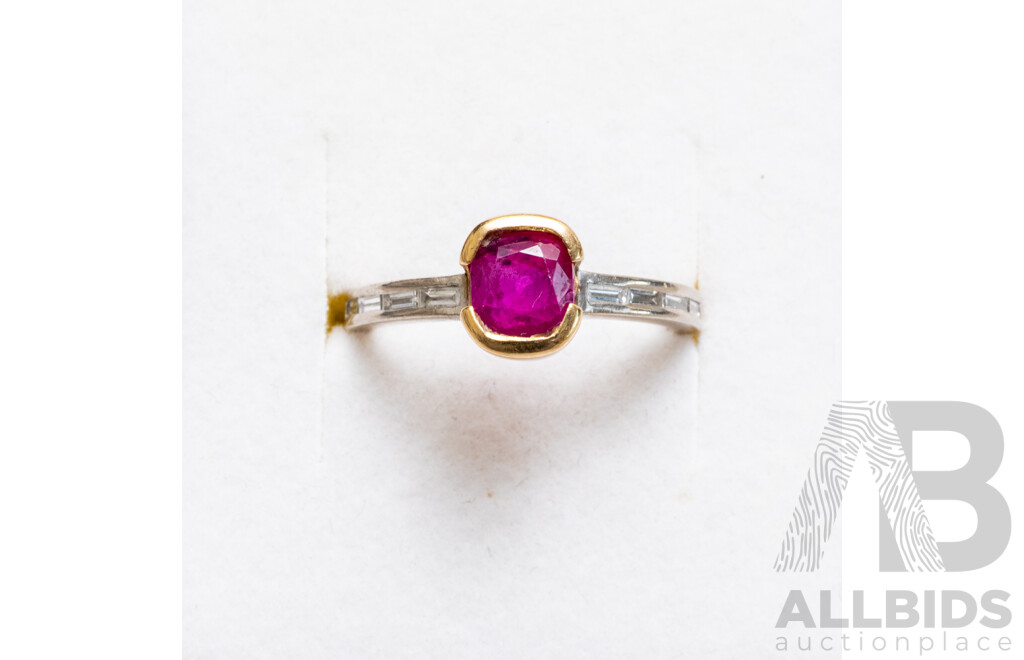 18ct Bespoke Tajikistan Ruby (Natural Untreated) Ring, R1.58CT, Size Q, 5.03 Grams