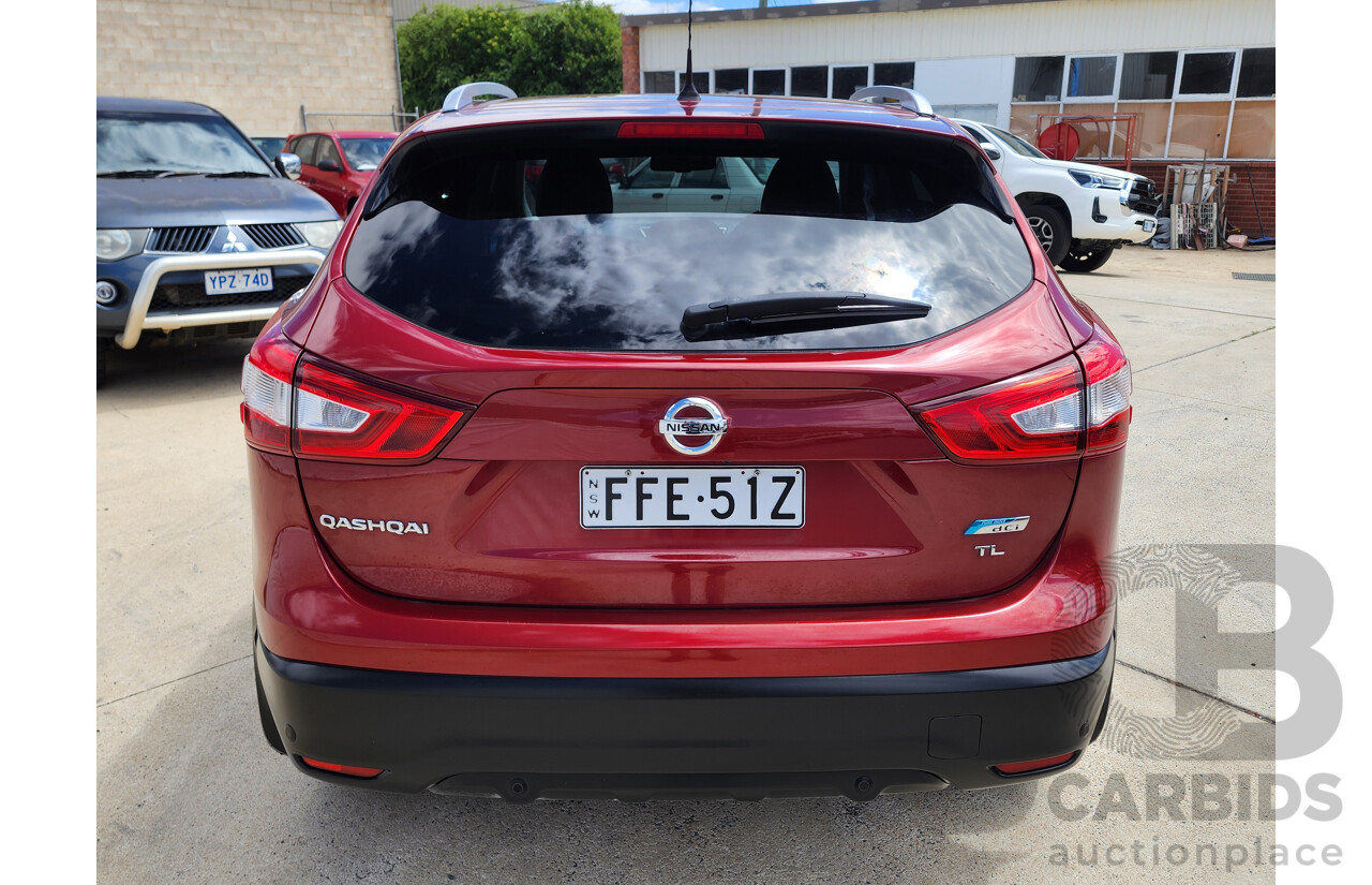 10/2014 Nissan Qashqai TL J11 4d Wagon Red 1.6L