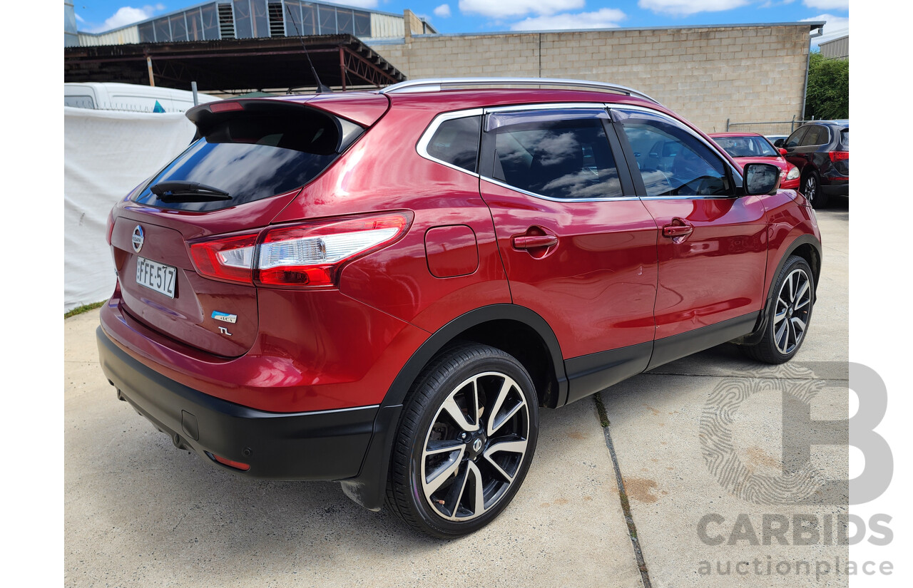 10/2014 Nissan Qashqai TL J11 4d Wagon Red 1.6L
