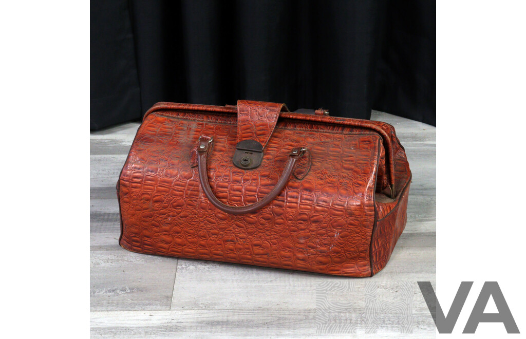 Antique Leather Doctors Bag by Cheney England