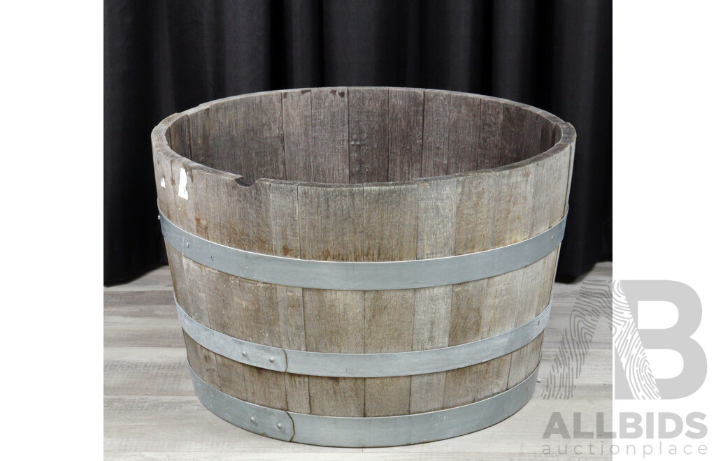 Vintage Large Oak Wine Barrel