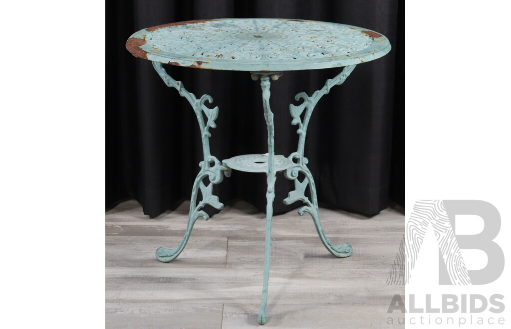 Single Outdoor Cast Iron Garden Table