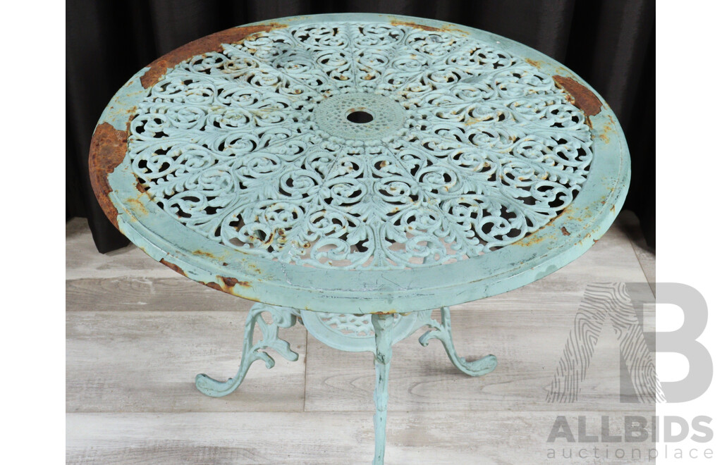 Single Outdoor Cast Iron Garden Table