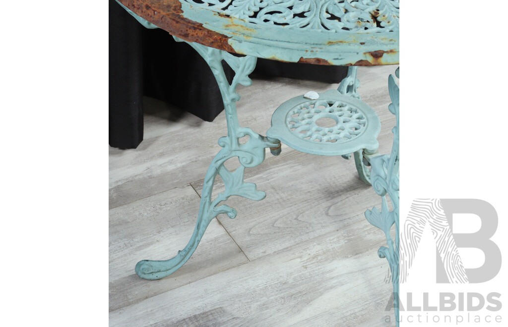Single Outdoor Cast Iron Garden Table
