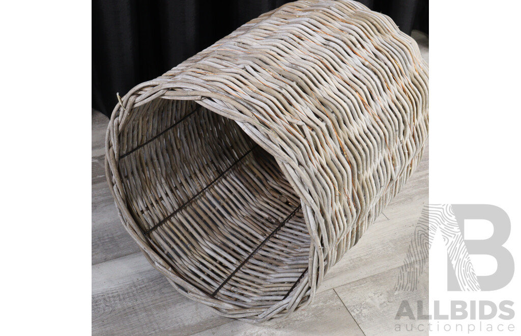 Pair of Rattan Ceiling Pendants