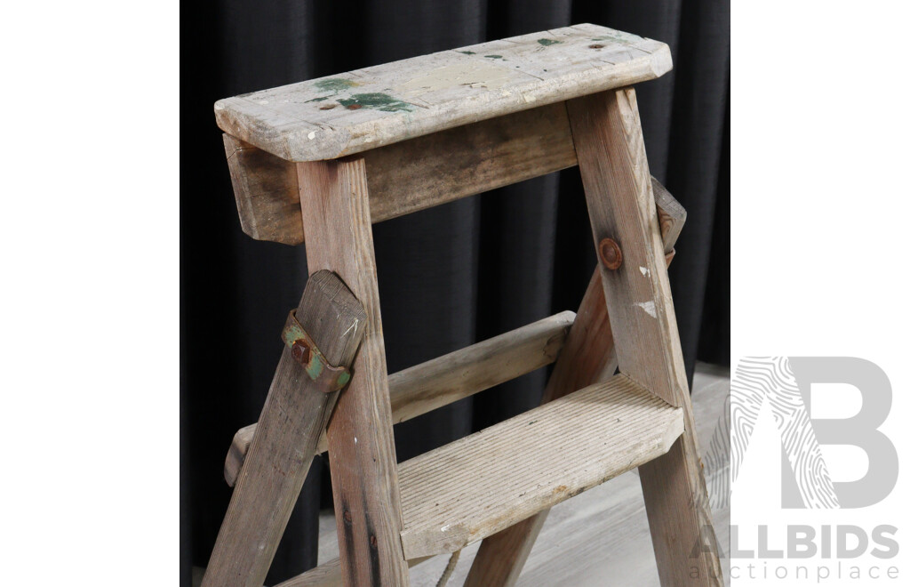 Vintage Timber Step Ladder