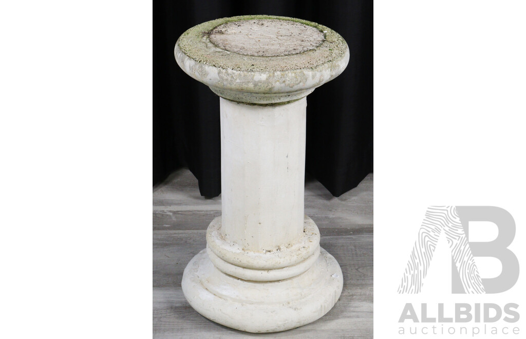 Pair of Concrete Garden Single Pedestal Columns