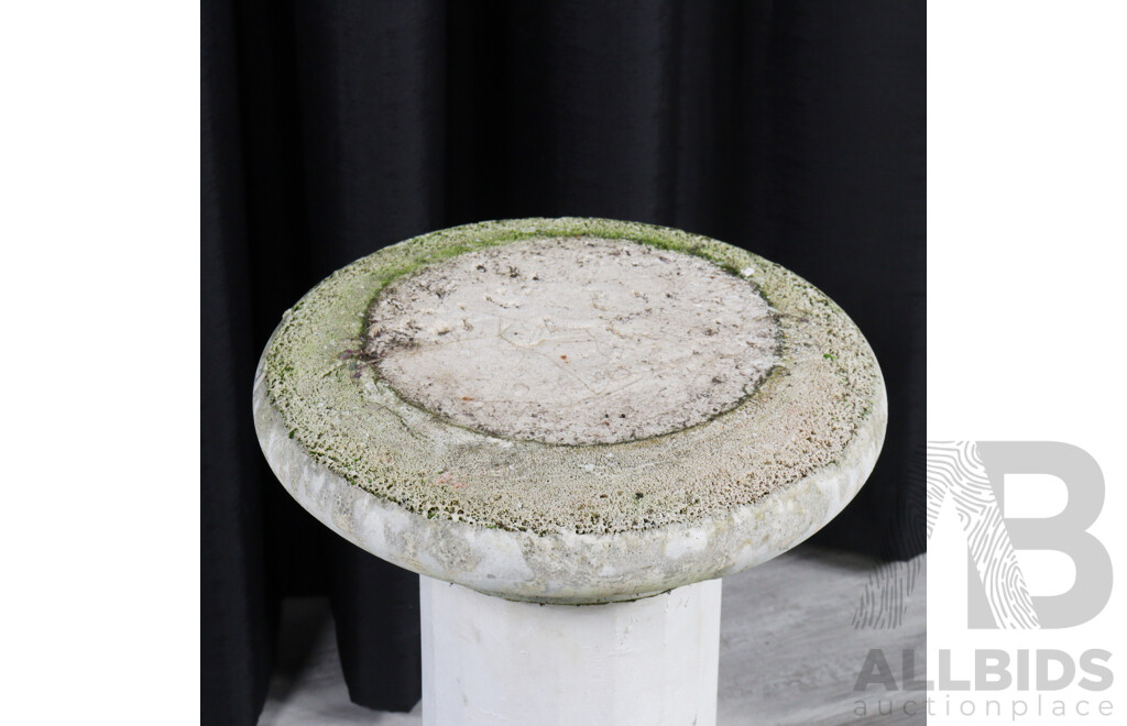 Pair of Concrete Garden Single Pedestal Columns