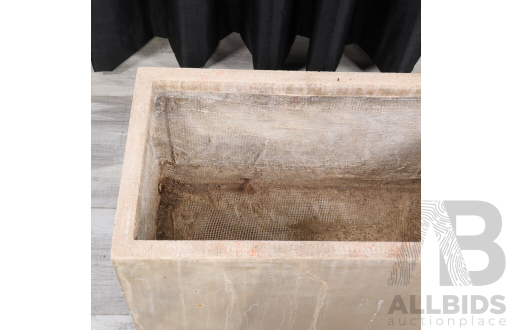 Pair of Outdoor Fiberglass Garden Planters