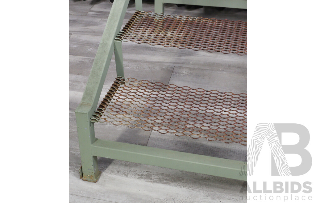 Metal Framed Four Tier Plant Stand