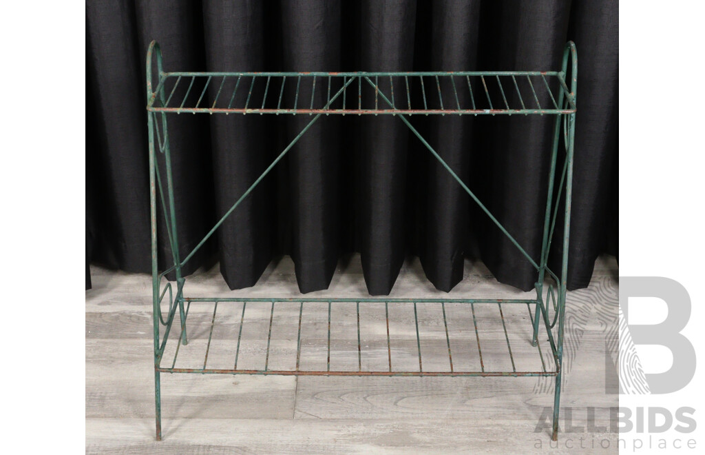 Vintage Metal Three Tier Plant Stand and Another