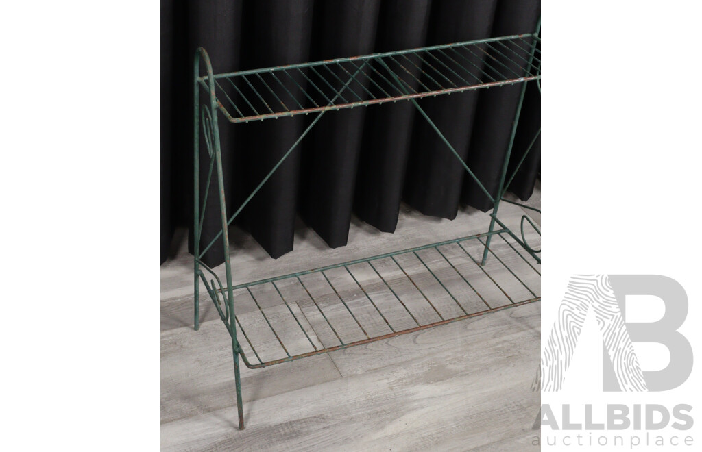 Vintage Metal Three Tier Plant Stand and Another