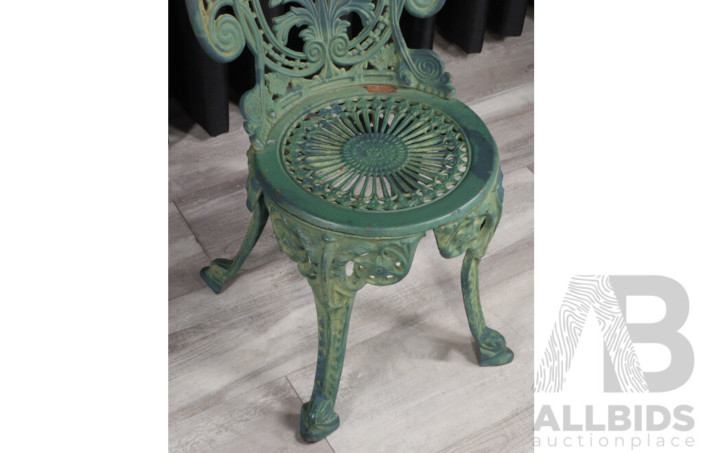 Pair of Victorian Cast Iron Garden Chairs
