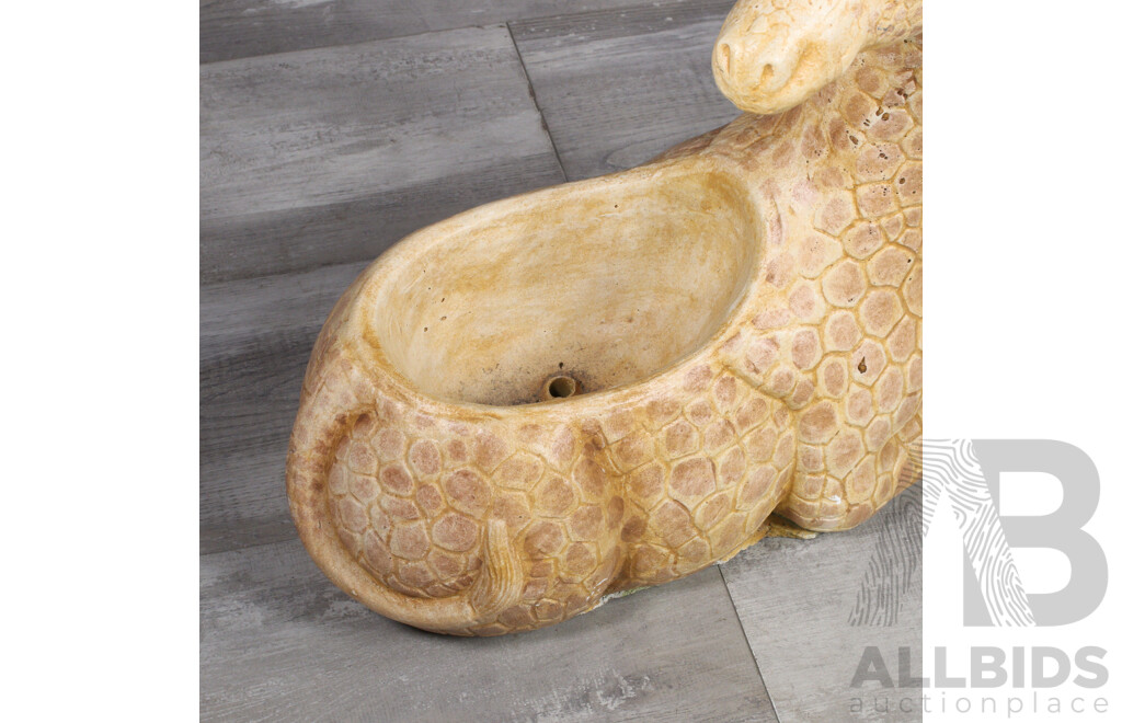 Vintage Concrete Giraffe Form Water Feature