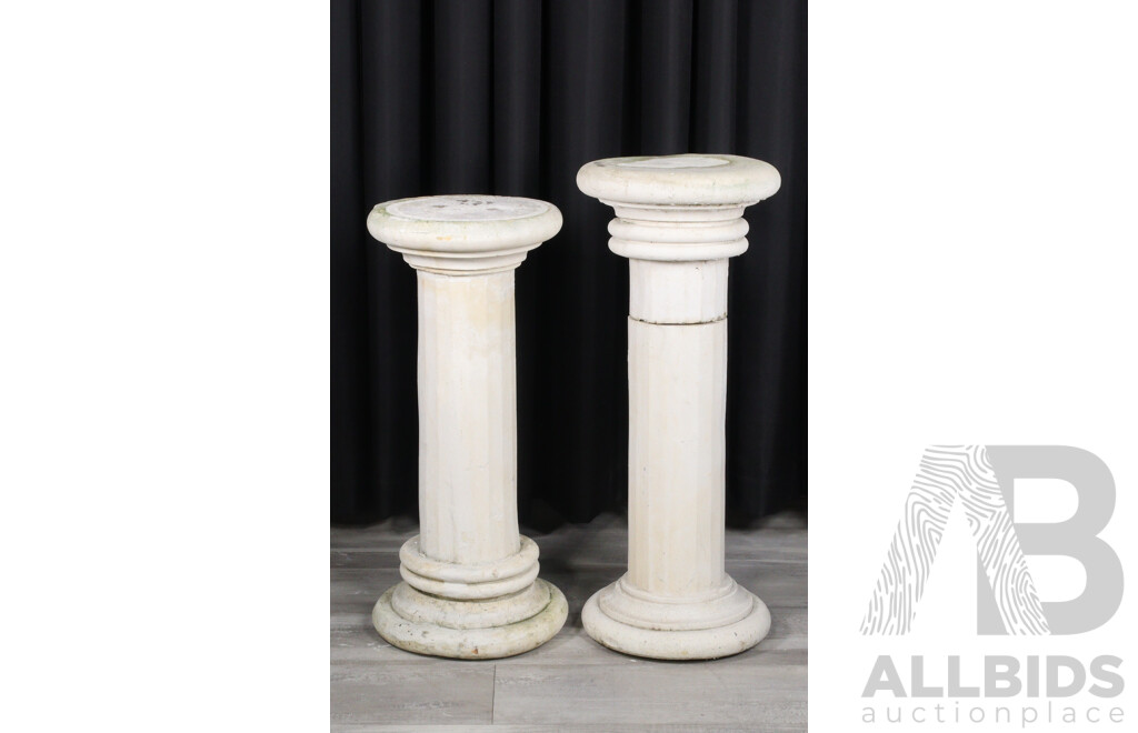 Pair of Concrete Garden Pedestals