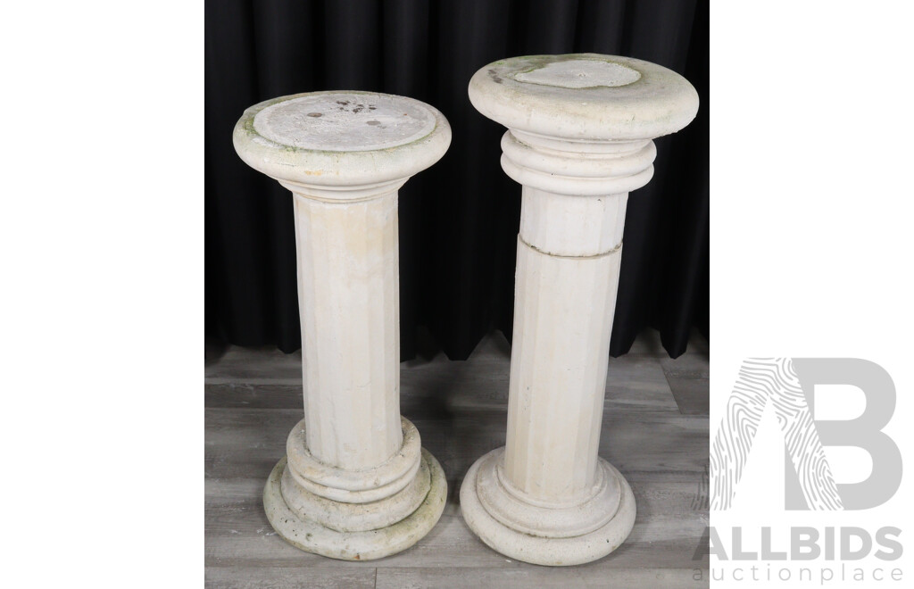 Pair of Concrete Garden Pedestals