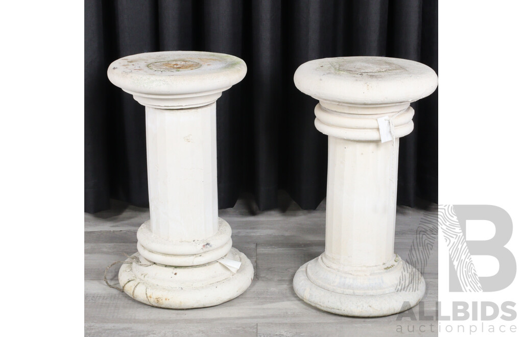 Pair of Concrete Garden Pedestals