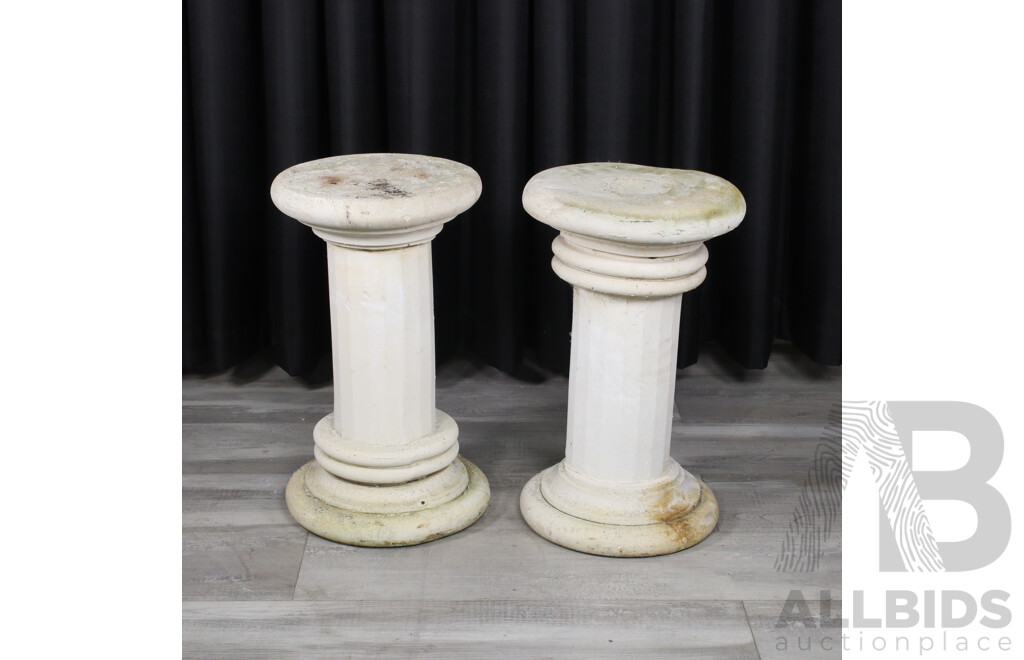 Pair of Concrete Garden Pedestals