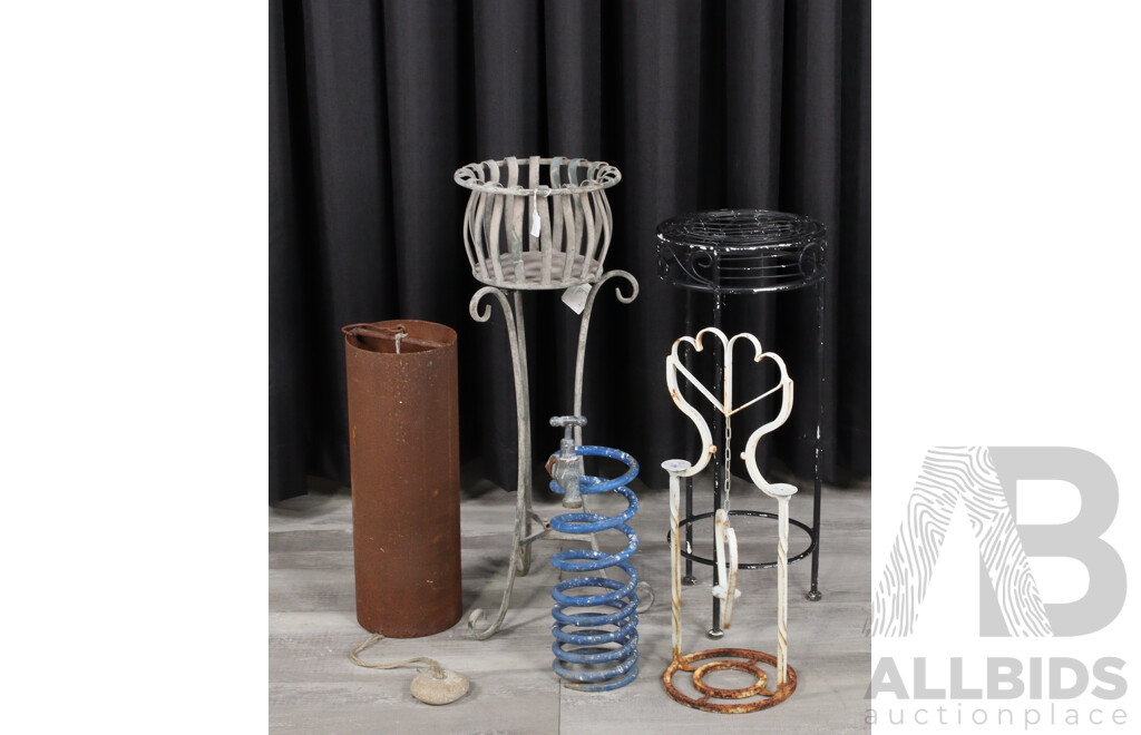 Collection of Five Garden Orniments