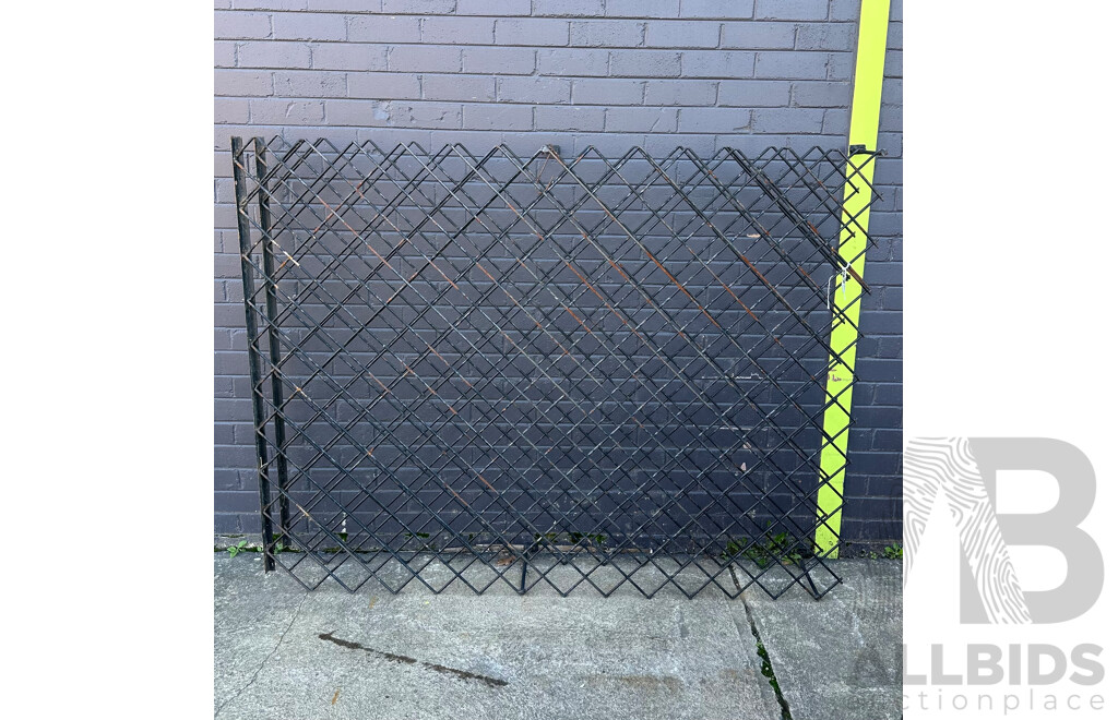 Painted Wrought Iron Garden Trellis
