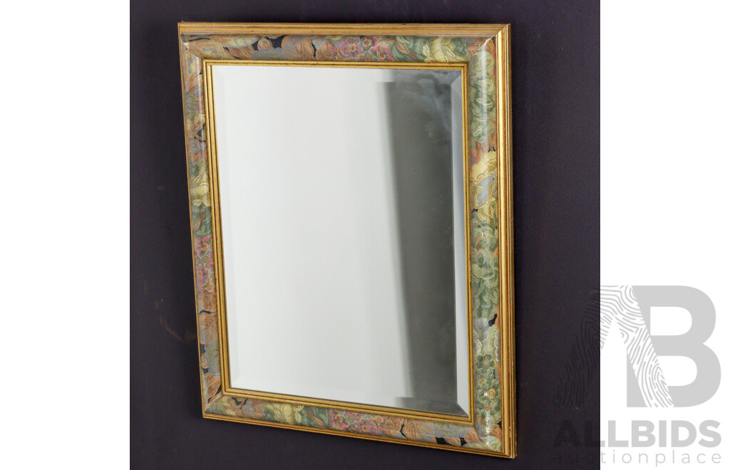 Rectangular Floral Framed Mirror
