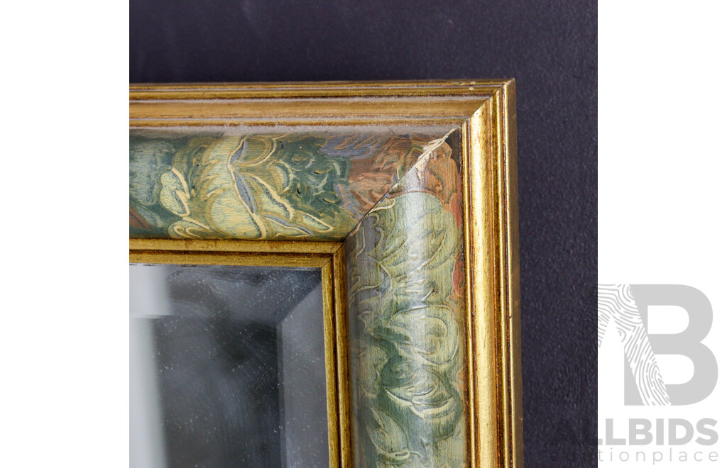 Rectangular Floral Framed Mirror