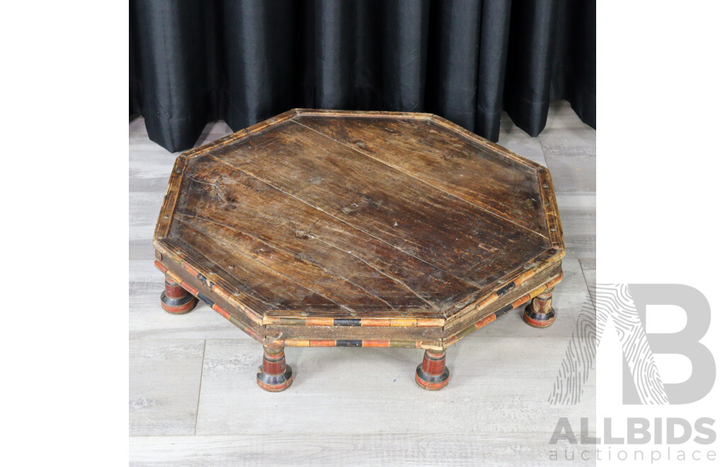 Rustic Timber Octagonal Tea Table