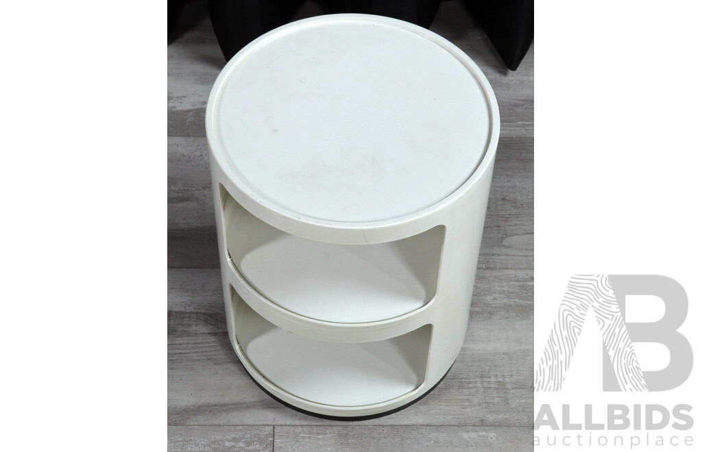 Pair of Moulded Plastic Barrel Bedsides