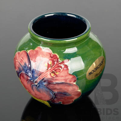 Vintage Walter Moorcroft Porcelain Hibiscus Vase