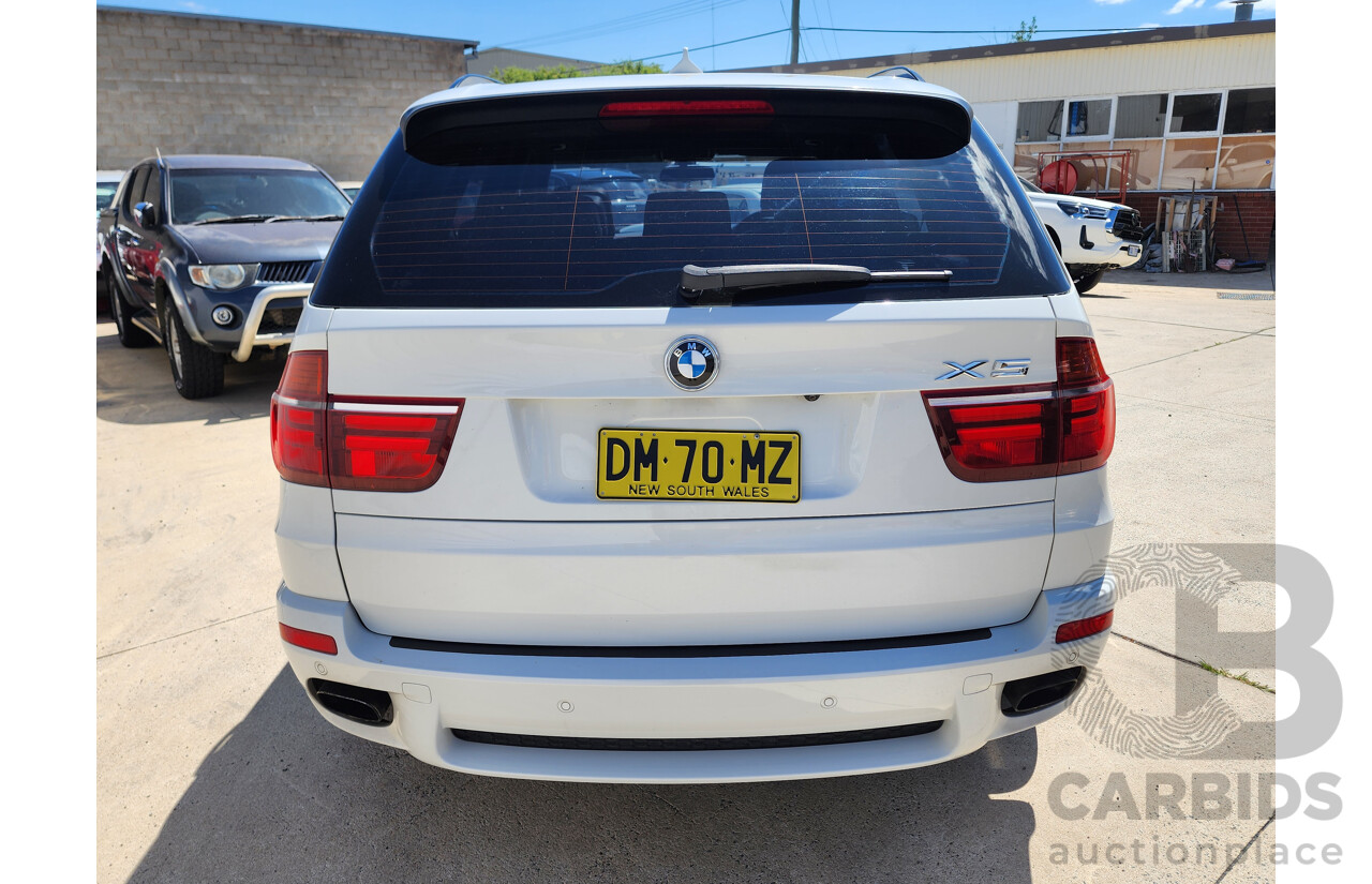 6/2012 Bmw X5 Xdrive 30d E70 4d Wagon White 3.0L