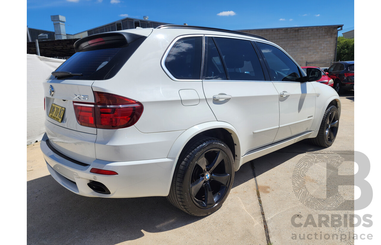 6/2012 Bmw X5 Xdrive 30d E70 4d Wagon White 3.0L