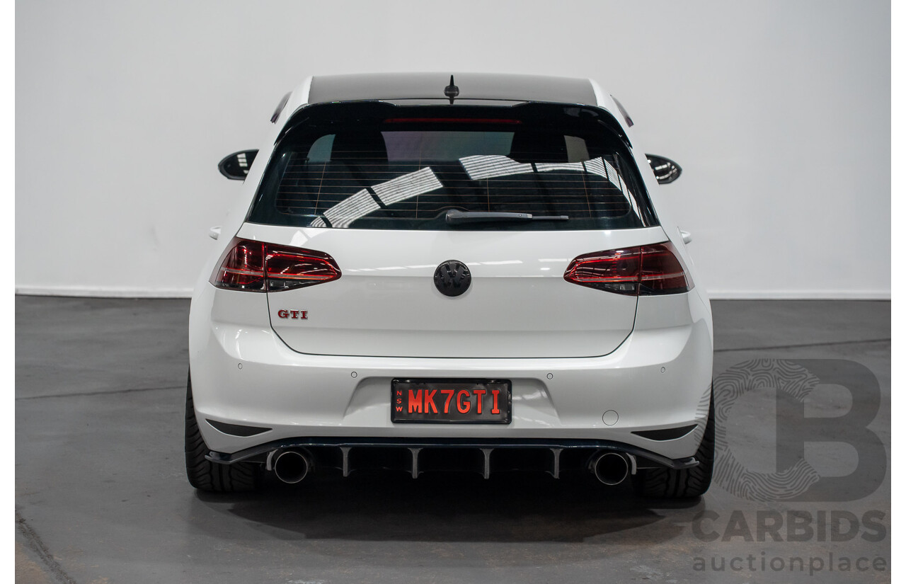 9/2015 Volkswagen Golf GTi AU MY16 5d Hatchback Pure White Turbo 2.0L