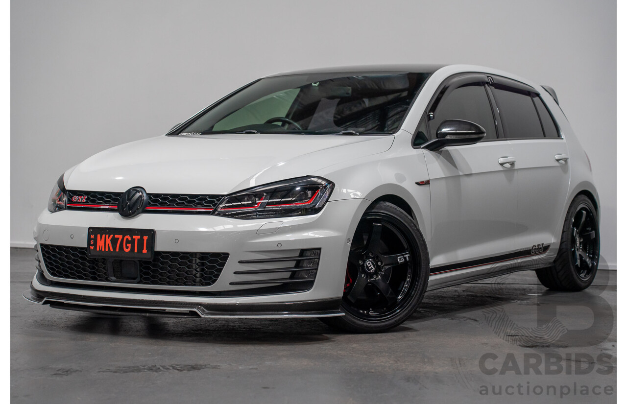 9/2015 Volkswagen Golf GTi AU MY16 5d Hatchback Pure White Turbo 2.0L