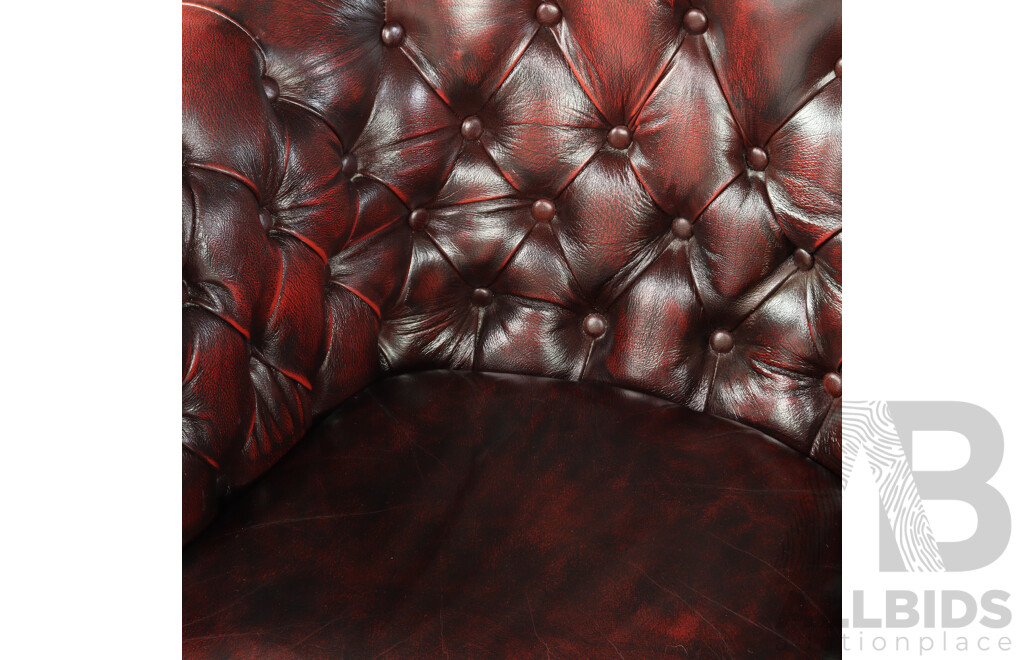 Chesterfield Style Leather Tub Chair