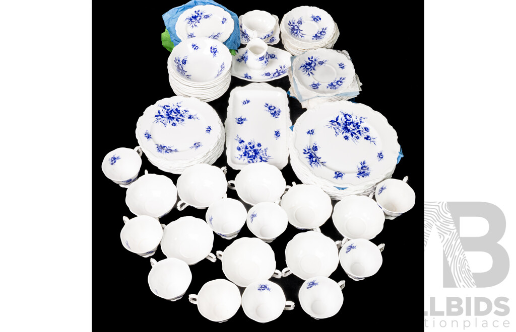English Royal Albert Porcelain 92 Piece Dinner Service in Connoisseur Pattern