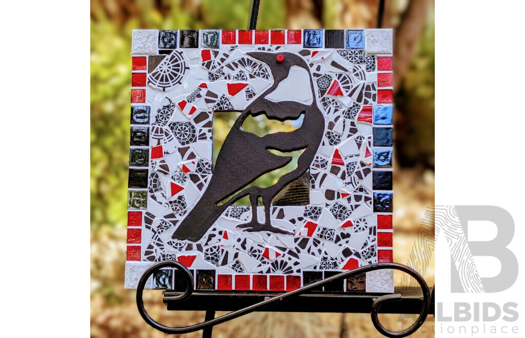 L119 - Mosaic Art Piece - One Eyed Magpie