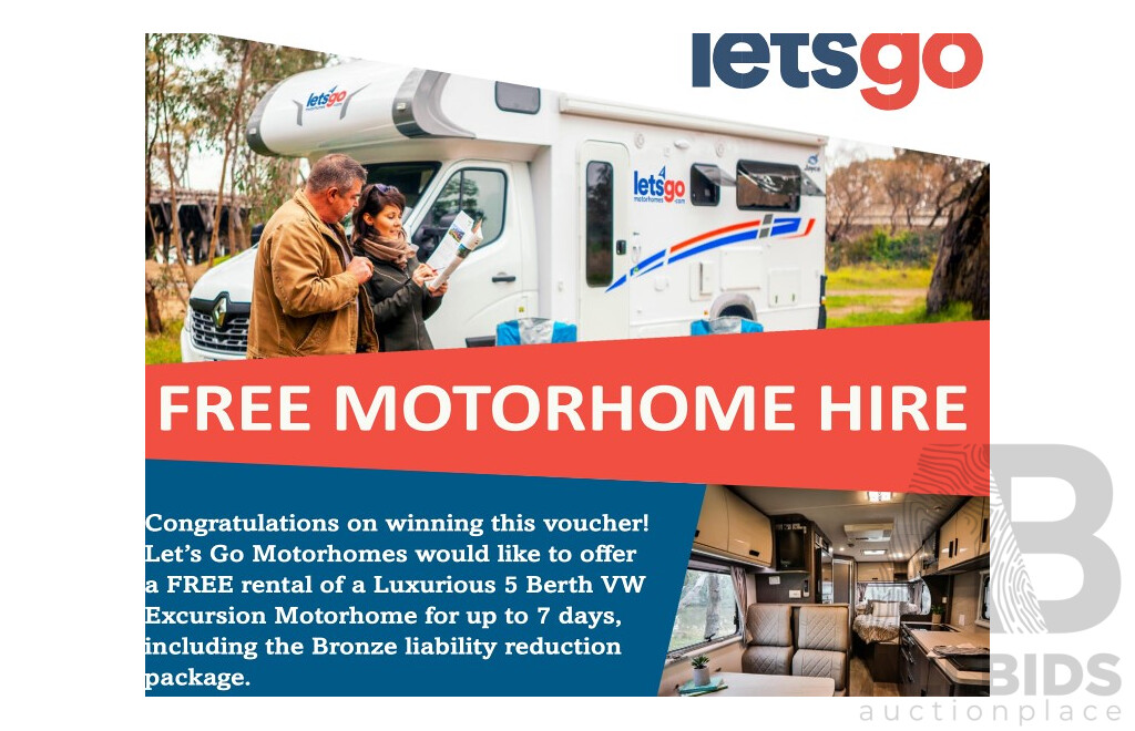 L73 - Jayco Motorhome hire for 7 days