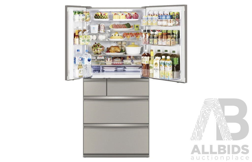 L96 - Mitsubishi Electric 700L Multi Drawer Fridge valued at $4,500